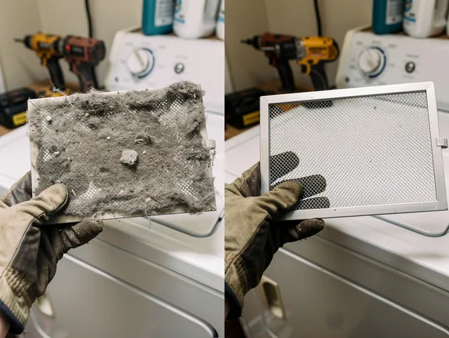 Professional lint trap cleaning by Montebello Dryer Vent Cleaning in Montebello