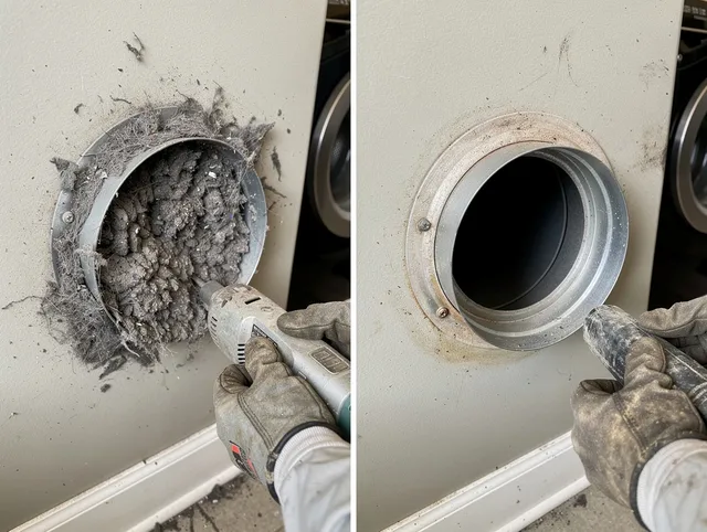 Professional clogged vent cleaning by Montebello Dryer Vent Cleaning in Montebello