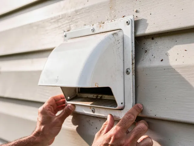 Montebello Dryer Vent Cleaning technician delivering thorough residential dryer vent cleaning service in Montebello